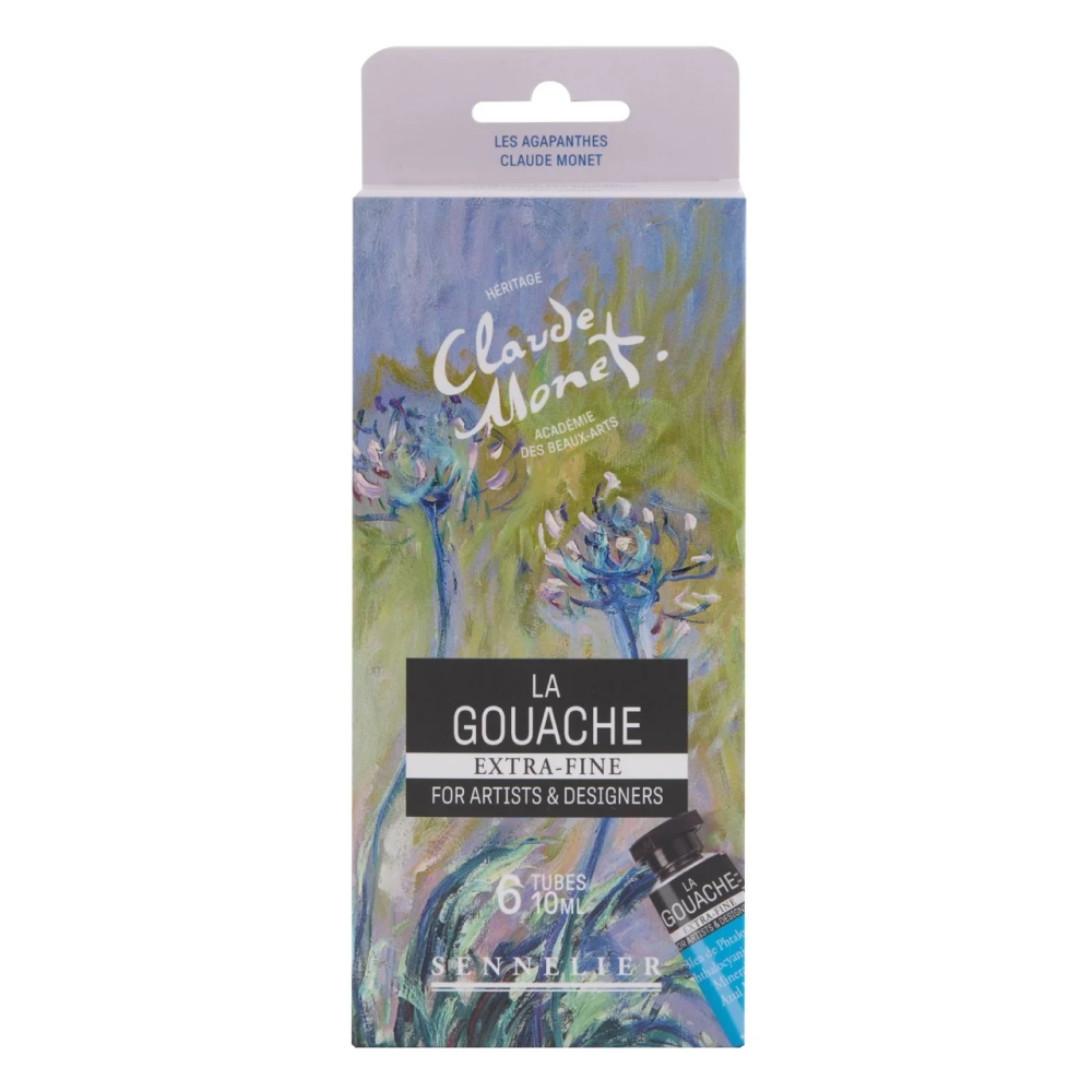 Набор красок гуашевых "Sennelier. Claude Monet - Agapanthus", 6 цветов, тубы