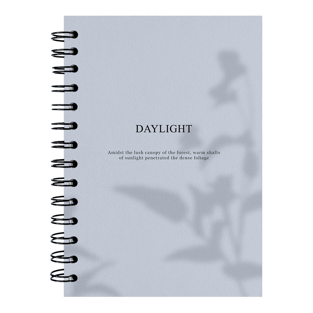 Тетрадь "Shadow", A5, 120 листов, клетка, спираль сбоку, голубой