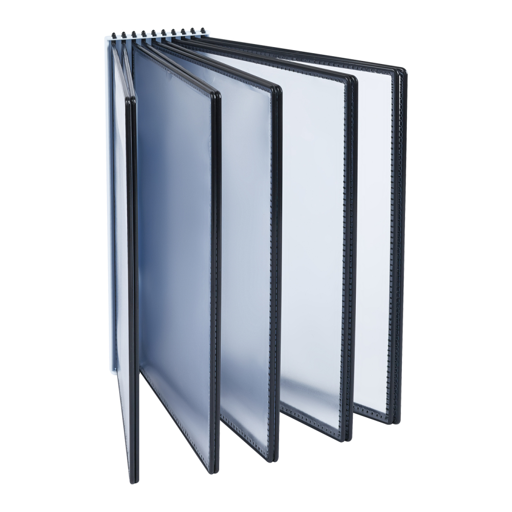 Стойка информационная настенная "OfficeSpace", A4, 10 демопанелей, черный - 6