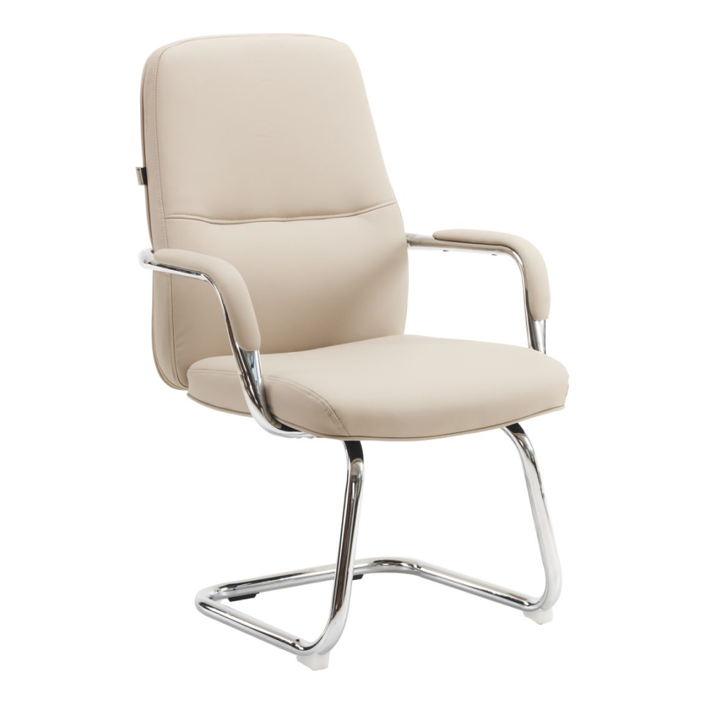 Кресло для посетителей EVERPROF "Vesta CF", экокожа, бежевый