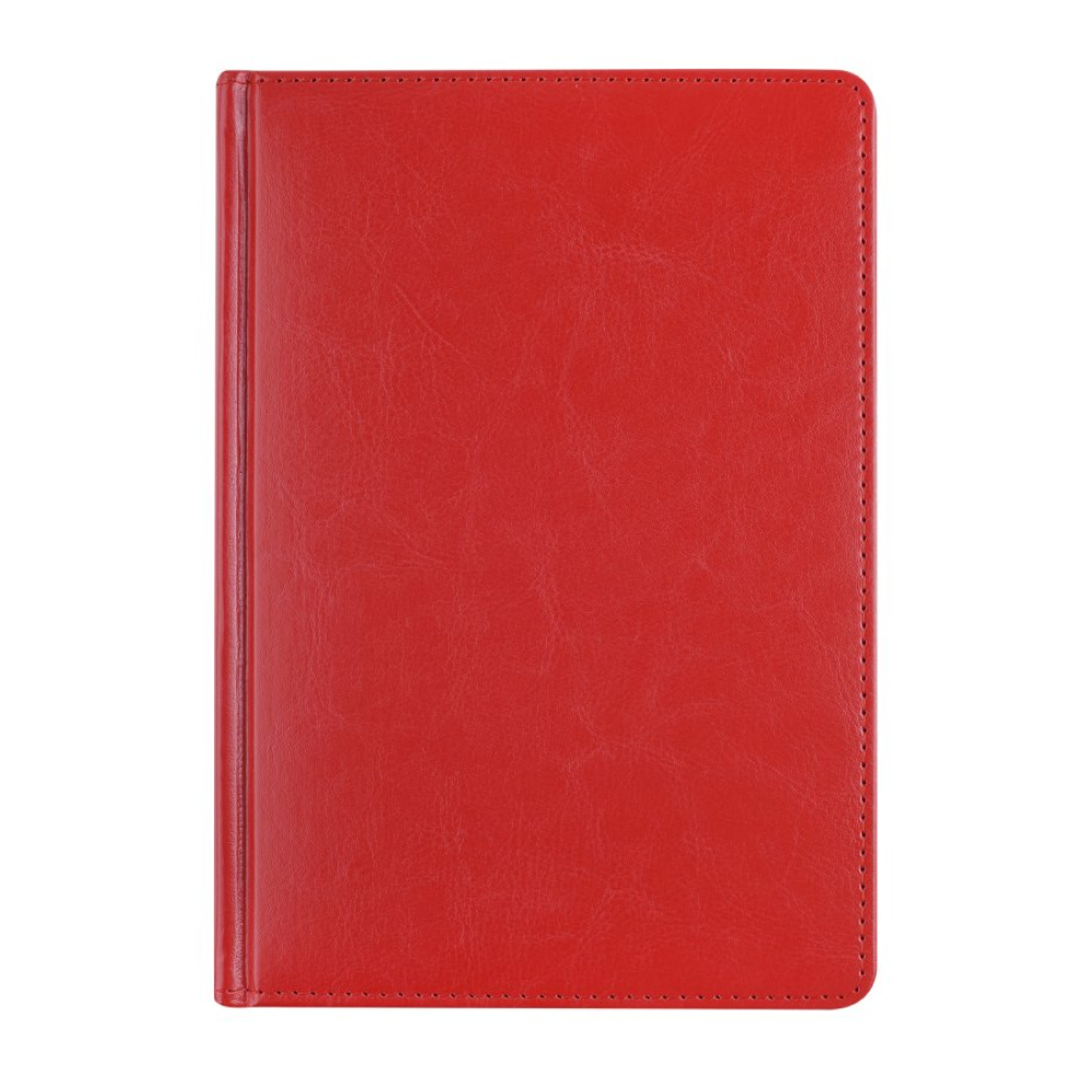 Ежедневник датированный А5 "Sidney Nebraska" 2026,  красный, срез золотистый