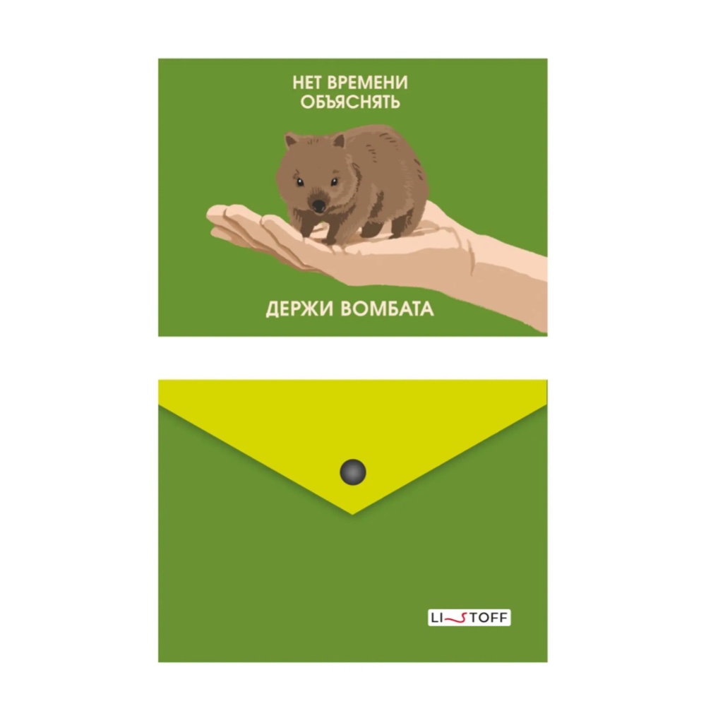 Папка-конверт на кнопке 