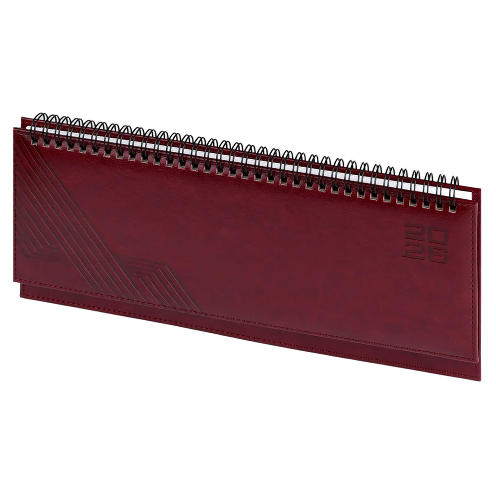 Планинг датированный "Сафир", 310х130 мм, 64 листа, бордовый, 2026