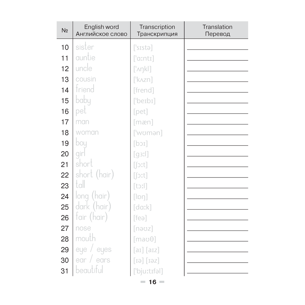 Английский язык. Magic Box. 3-4 класс. Тетрадь-словарик, синяя обложка, Седунова Н.М., Калишевич А.И., Аверсэв - 3