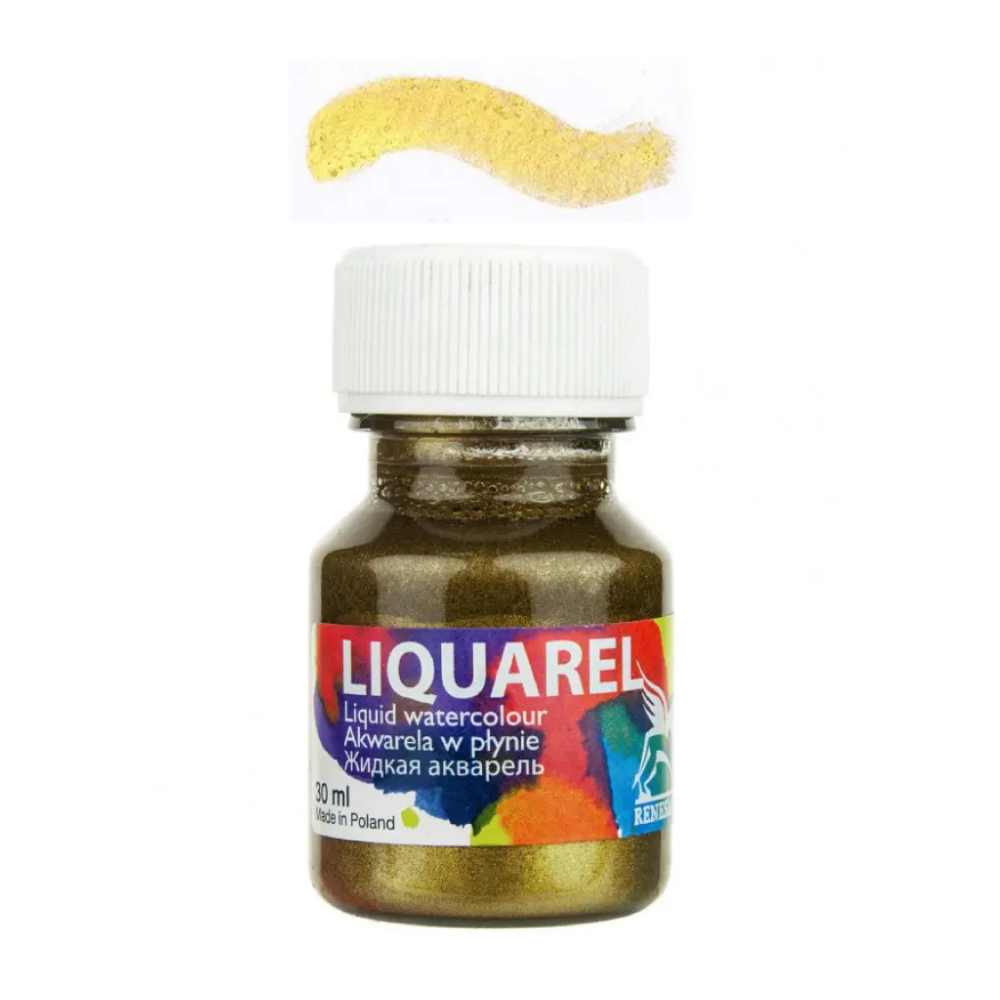 Акварель жидкая "Liquarel", 180 металлик золотой, 30 мл