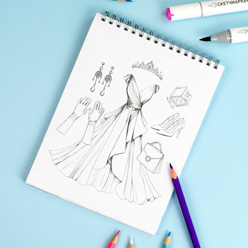 Раскраска "Создай образ. Вечерние платья" - 7