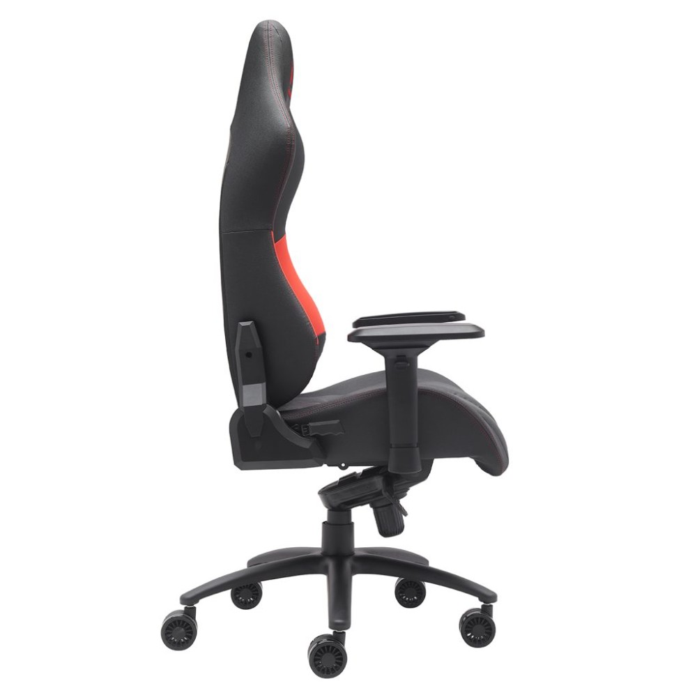 Кресло игровое EVERPROF "Jaguar", экокожа, металл, черный, красный