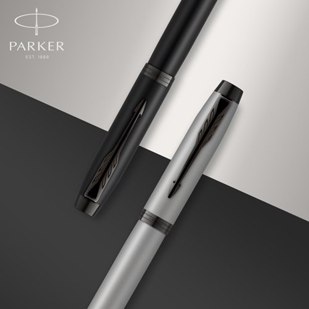 Ручка перьевая Parker "IM Black Lacquer CT", M, металлическая, подарочная упаковка, черный, патрон черный - 6
