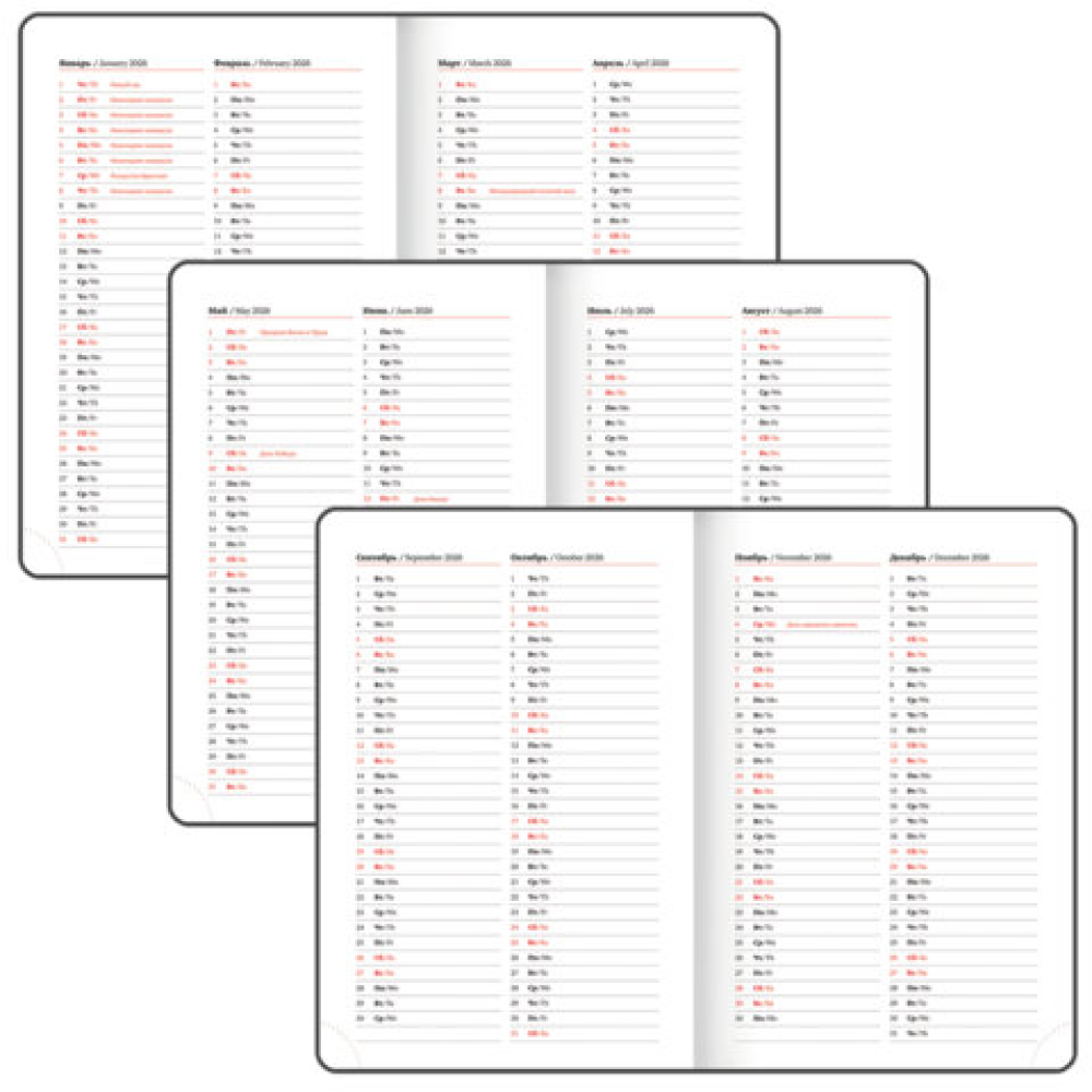 Ежедневник датированный "Plain" на 2026 год, А5, 336 страниц, фиолетовый - 8