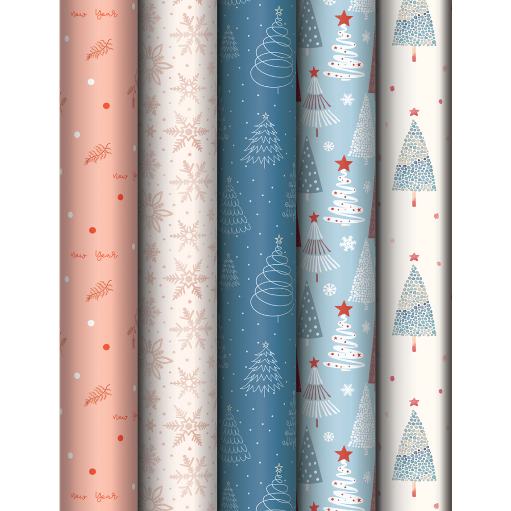 Бумага декоративная в рулоне "Christmas time", 1х0.7 м, ассорти