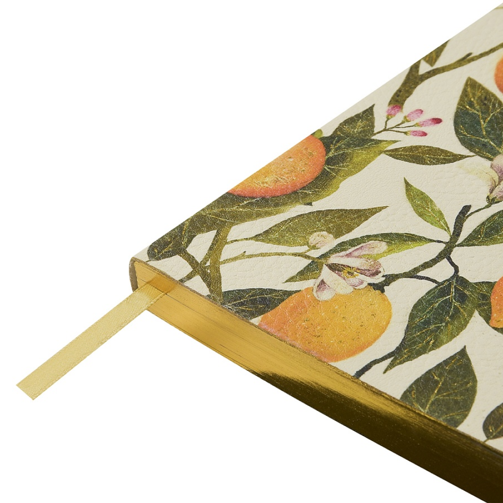 Ежедневник недатированный "Flora. Лимоны", А5, 256 страниц, желтый, зеленый - 3