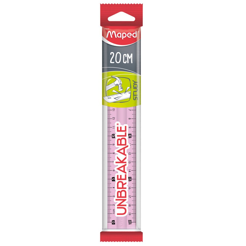 Линейка Maped "Unbreakable", 20 см, ассорти