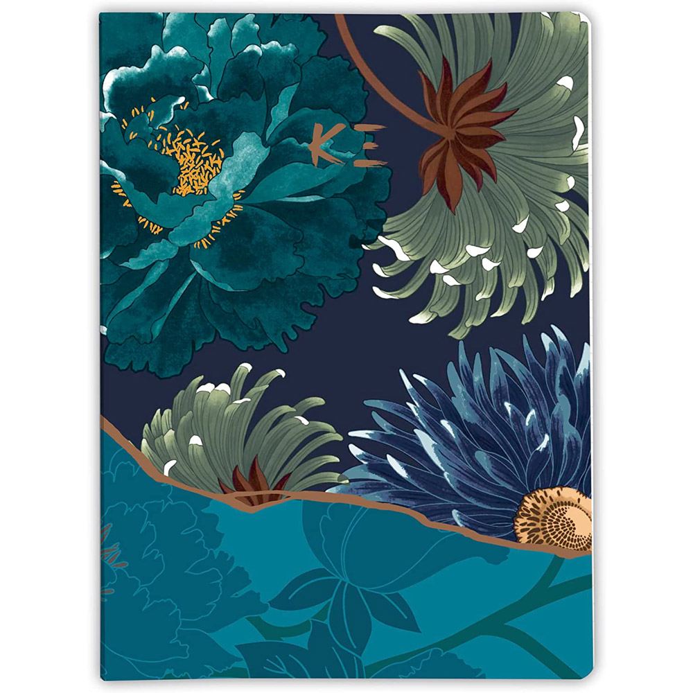 Блокнот "K3 blue", A5, 74 листа, линейка, синий, ассорти - 3