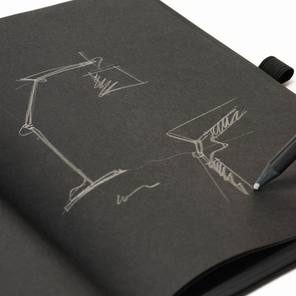 Блокнот "Doodle total black", А5, 96 листов, черный, срез черный