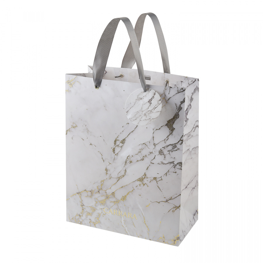 Пакет бумажный подарочный "Carra. White", 26x32,4x13 см, белый