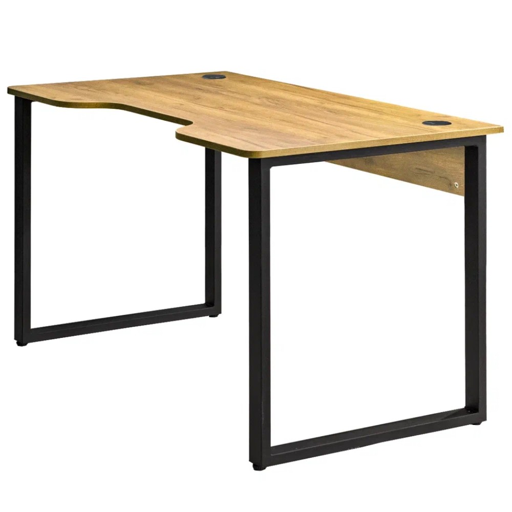 Стол компьютерный игровой Millwood Лофт Гонконг (ДТ-3), 1200x700 мм, дуб золотой крафт, черный