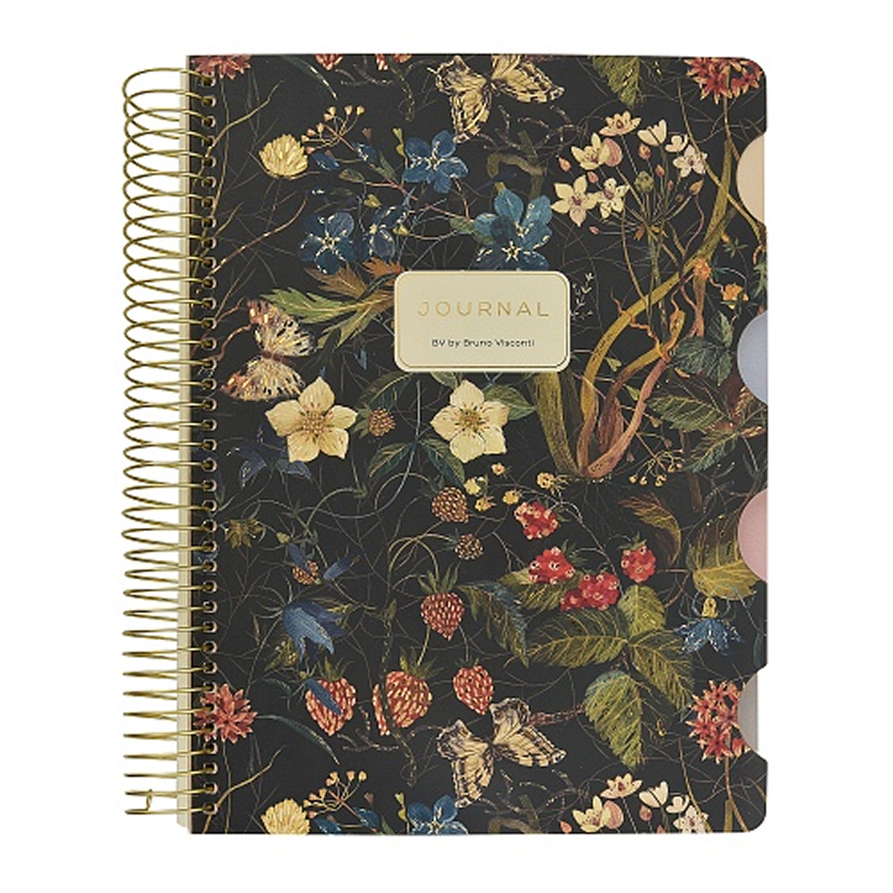 Книга записная "Flora. Лесные ягоды", В5, 120 листов, клетка, линейка, точка, черный