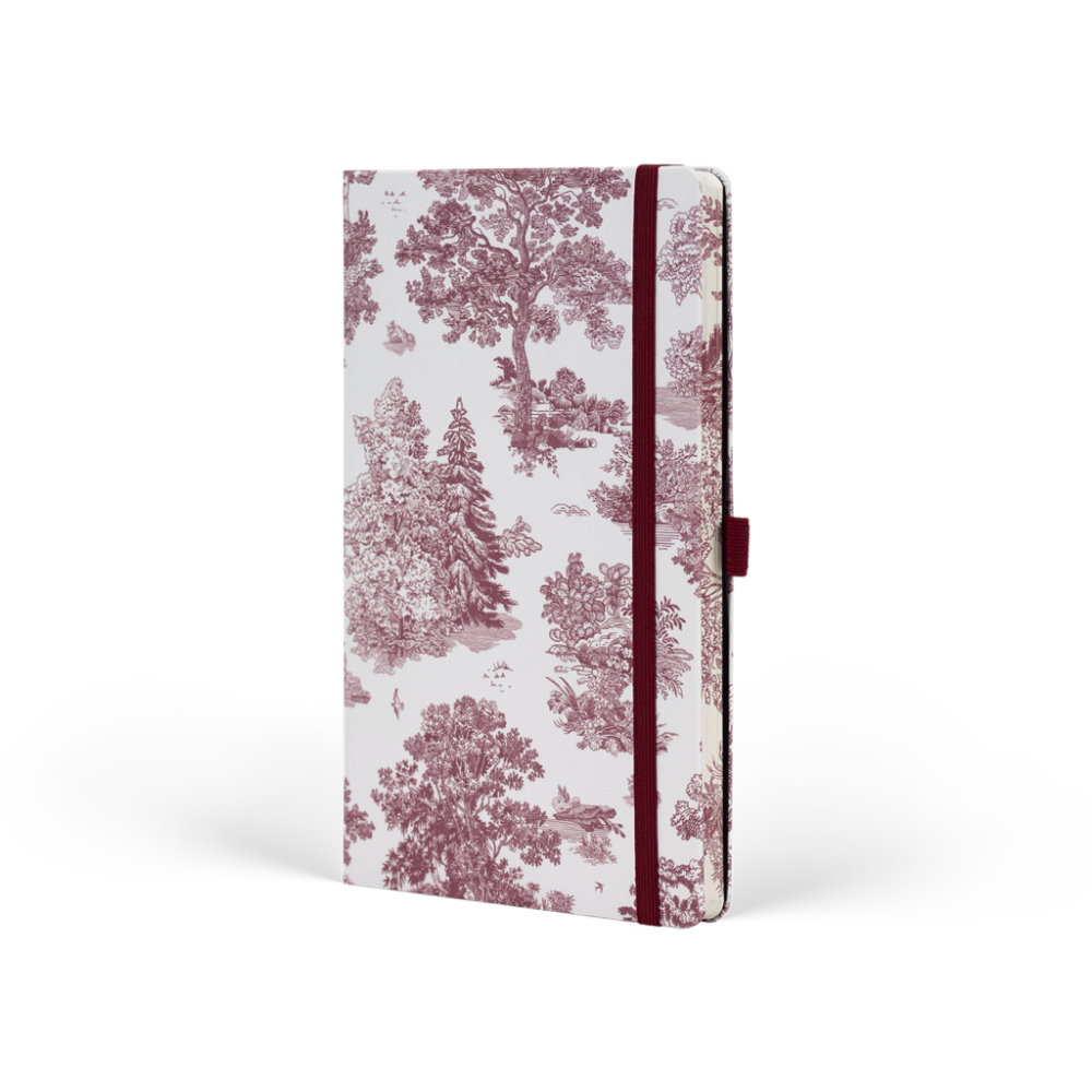 Блокнот "Landscapes rosewood", А5, 96 листов, на резинке, бордо