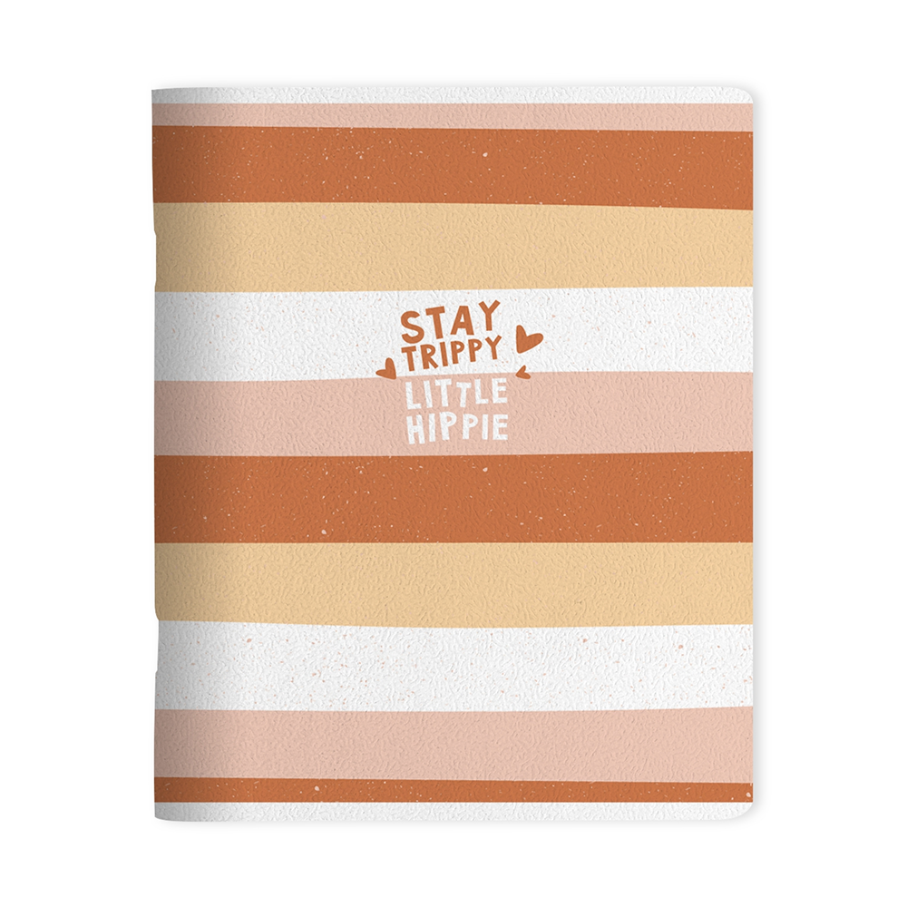 Тетрадь "Hippie полосы", A5, 48 листов, клетка, скоба сбоку, разноцветный