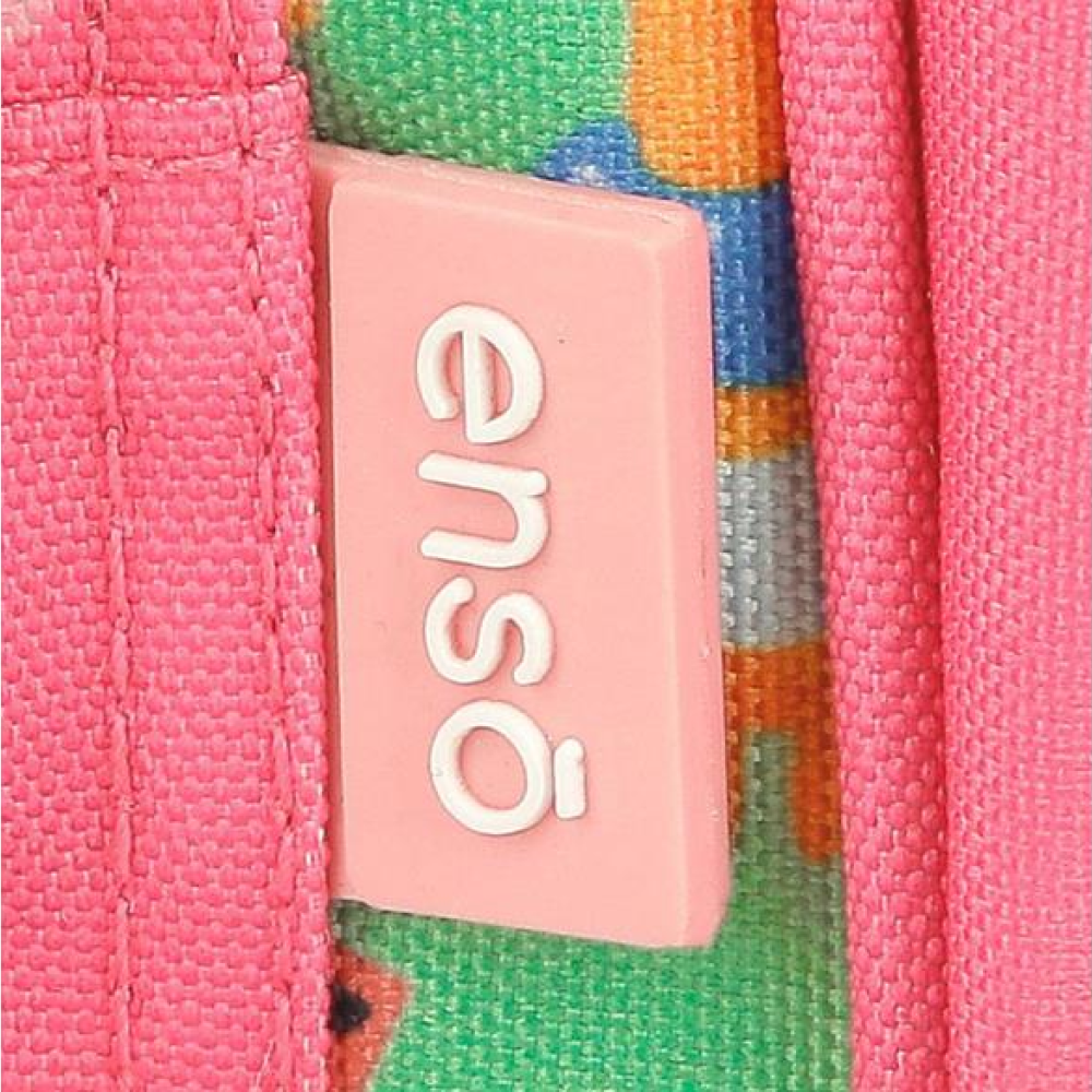 Пенал "Garden Party", 1 отделение, полиэстер, зеленый, розовый - 6