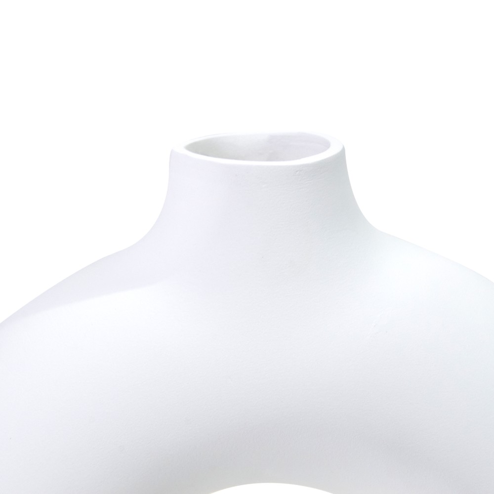 Ваза "Пончик", гипс, белый - 3