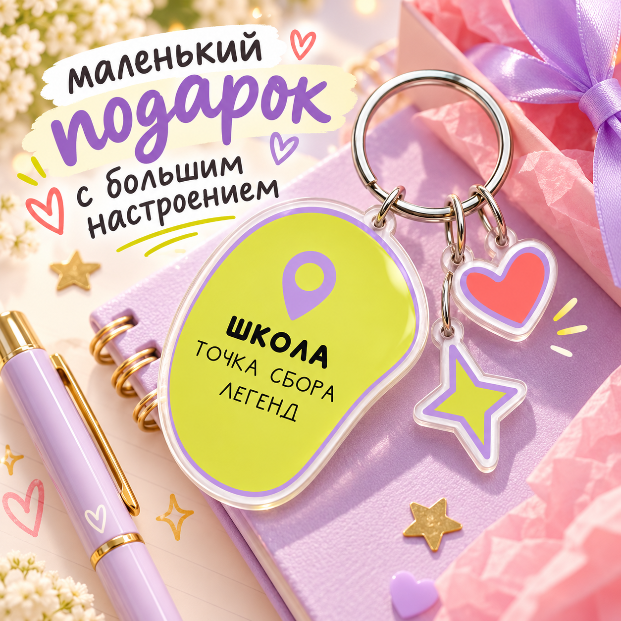 Брелок "Школа - это...",  пластмасса - 4