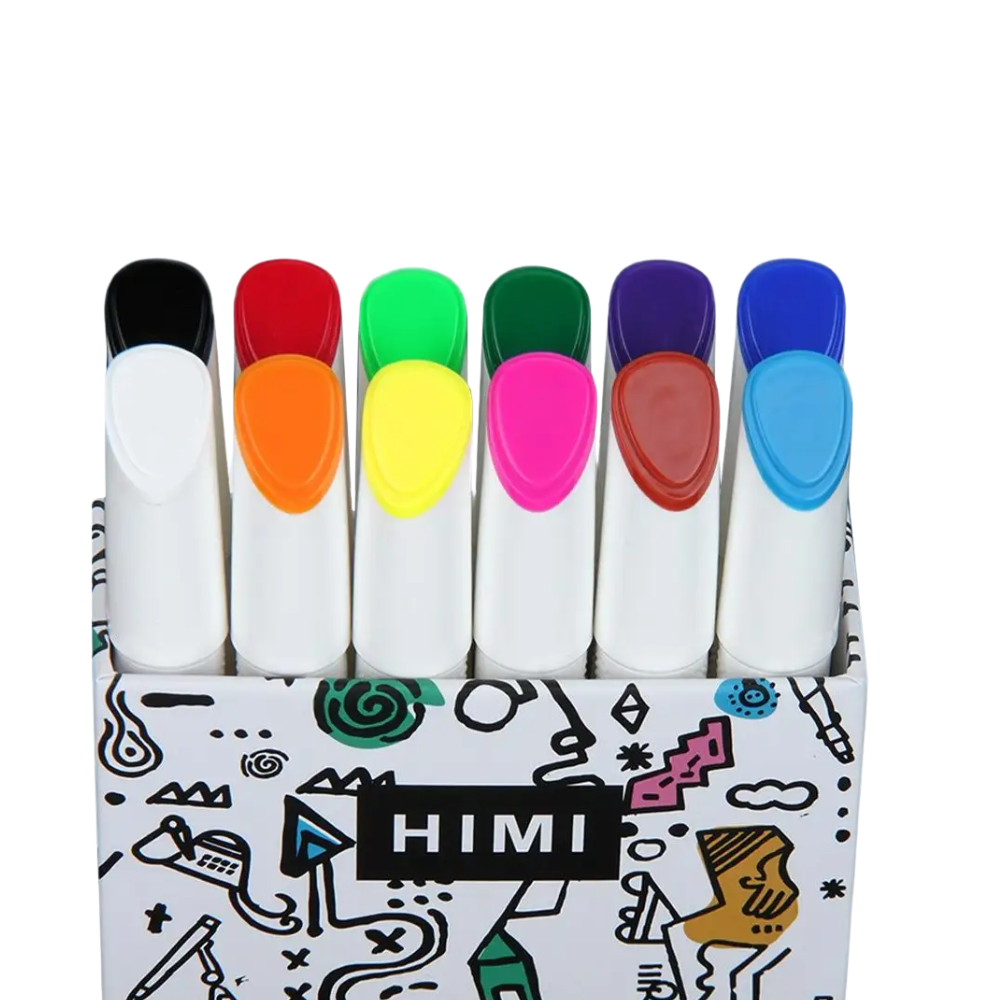 Мелки восковые "Himi Miya Silky Crayon", 12 цветов, ассорти - 3