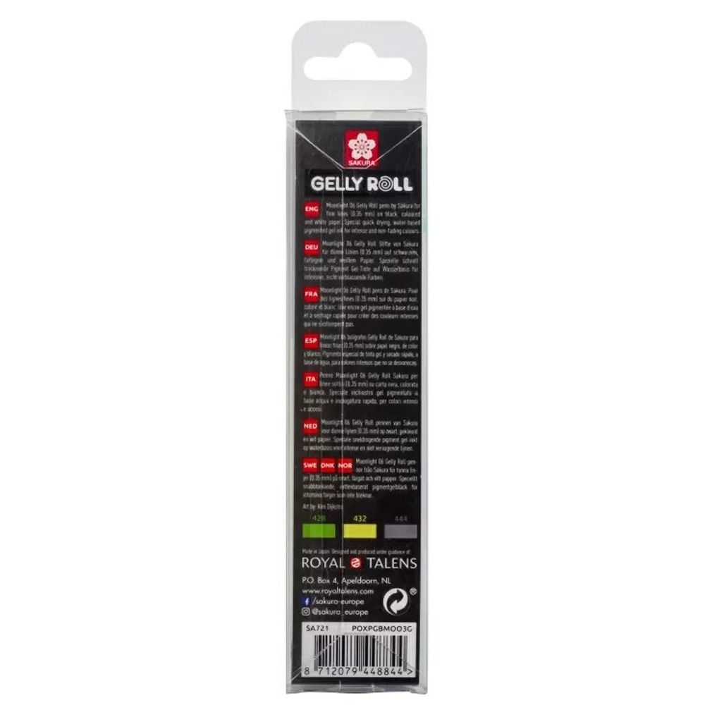 Набор ручек гелевых "Gelly Roll Moonlight Botanical", 3 шт., ассорти - 3