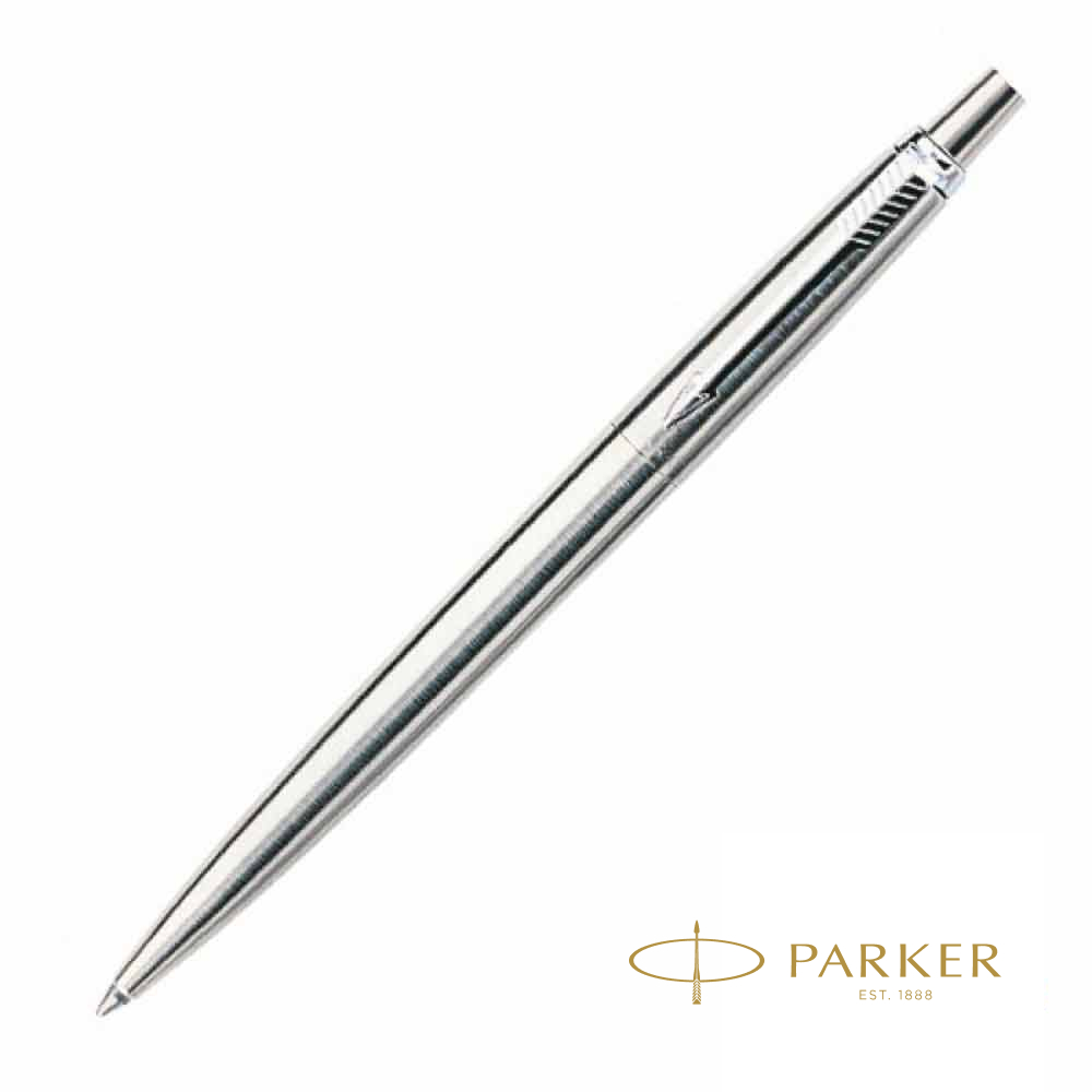Ручка шариковая автоматическая "Parker Jotter Stainless Steel CT", 0.7 мм, серебристый, стерж. синий