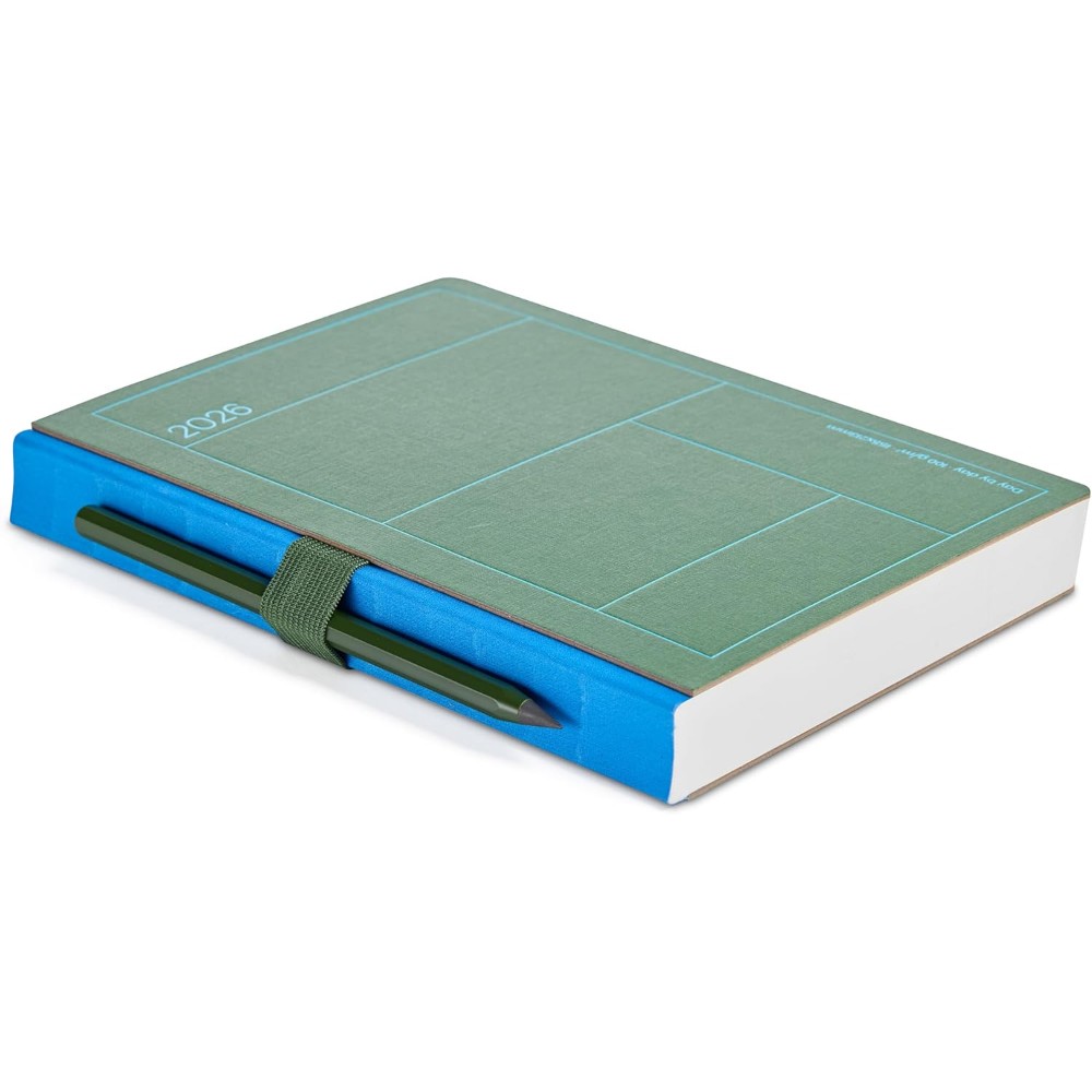 Ежедневник датированный "Back to Basics" 2026, A5, линейка, зеленый