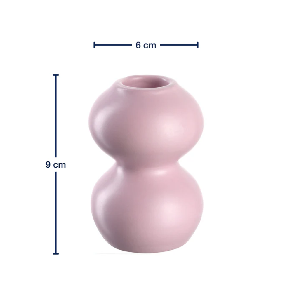 Подсвечник керамический "VIVACE", 9 см, розовый