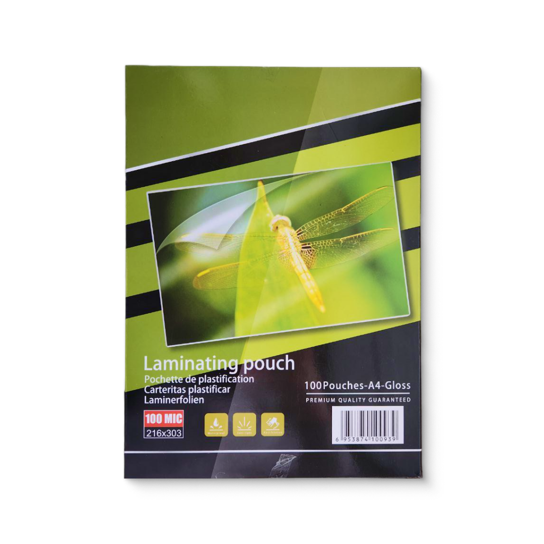 Пленка для ламинирования, А4, 100 мкм, 100 шт, глянцевая