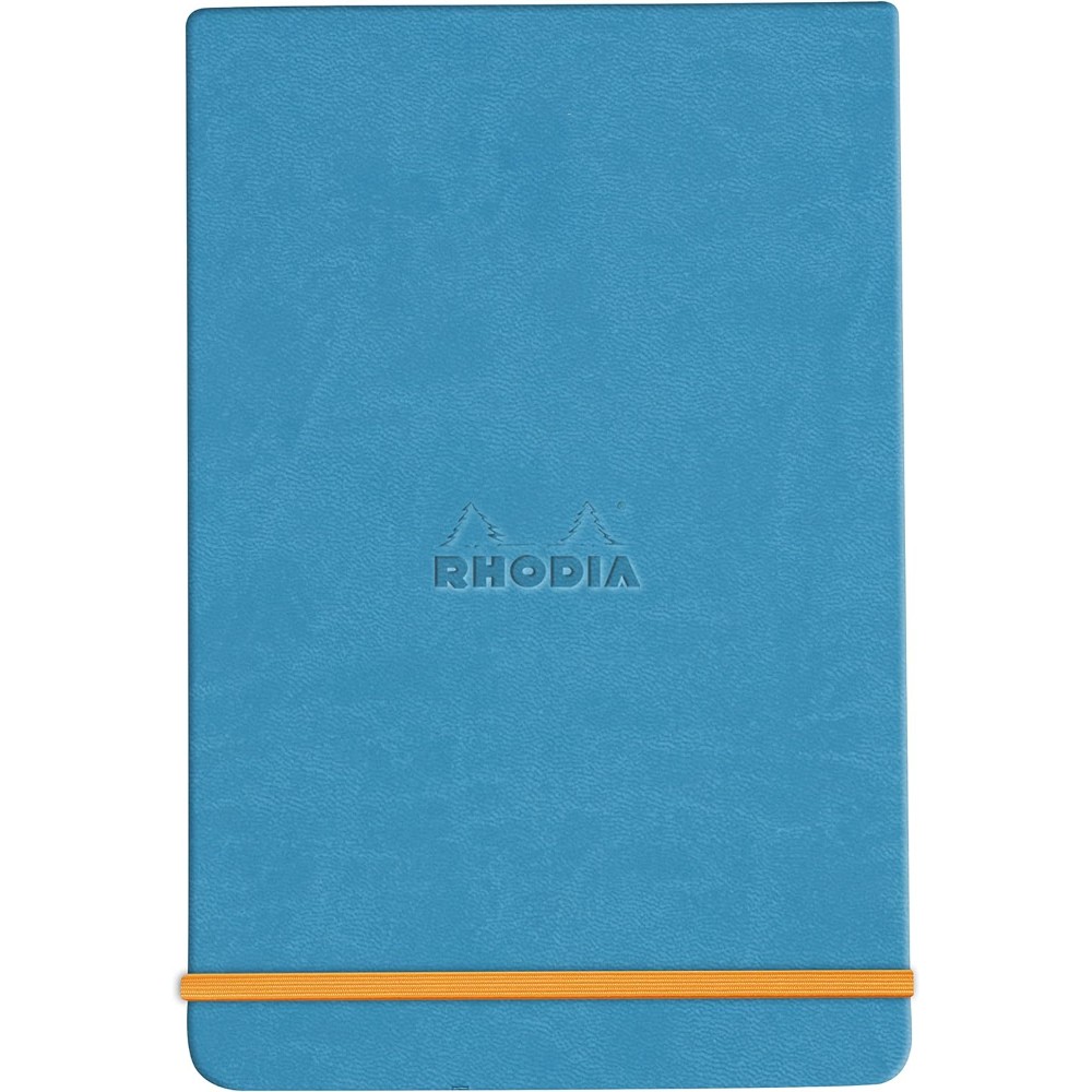 Блокнот "Rhodiarama Webnotepad" на резинке, A5, 96 листов, линейка, лазурный