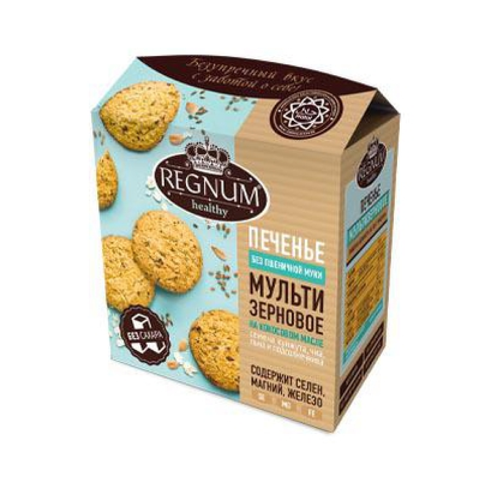 Печенье сдобное "Regnum", мультизерновое, 150 гр.