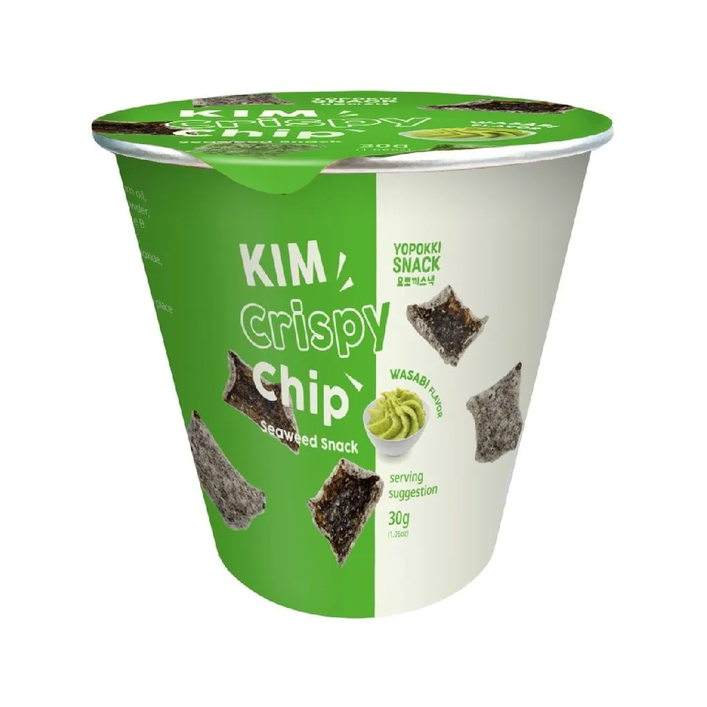 Чипсы "Yopokki" из морской капусты со вкусом васаби, 30 гр.