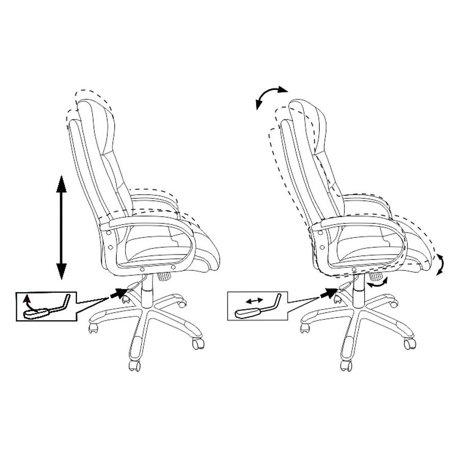 Кресло для руководителя Бюрократ CH-824 песочный Light-21, ткань, пластик - 5