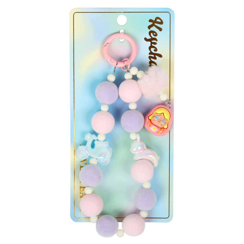 Брелок "Браслет", фиолетовый, розовый