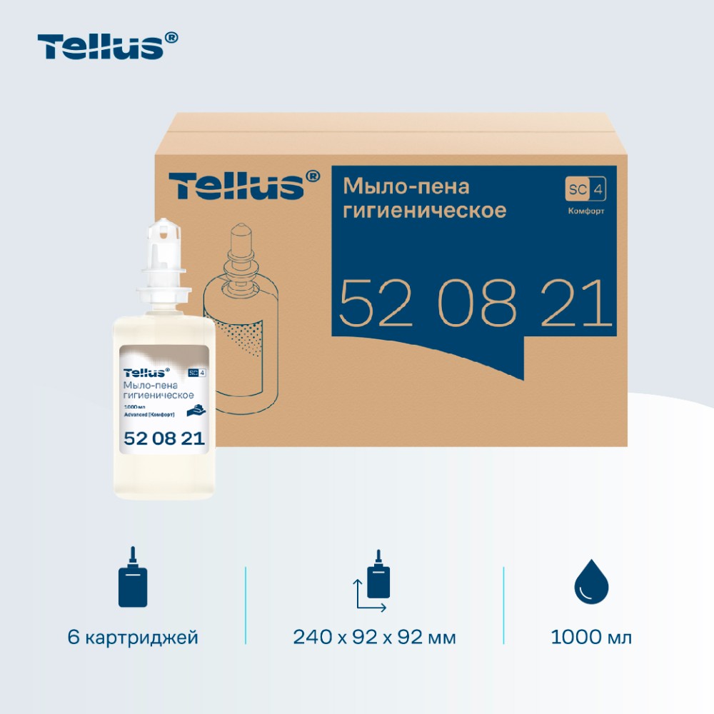 Мыло-пена Tellus Комфорт, 1 л, гигиеническое, SC4 - 3