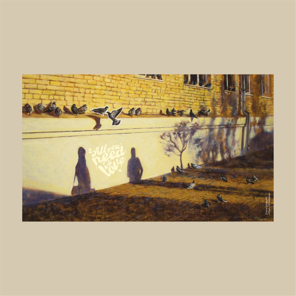 Сумка на молнии «Утро. Остановка», Ольга Шкарубо, 340 г/м2, натуральная