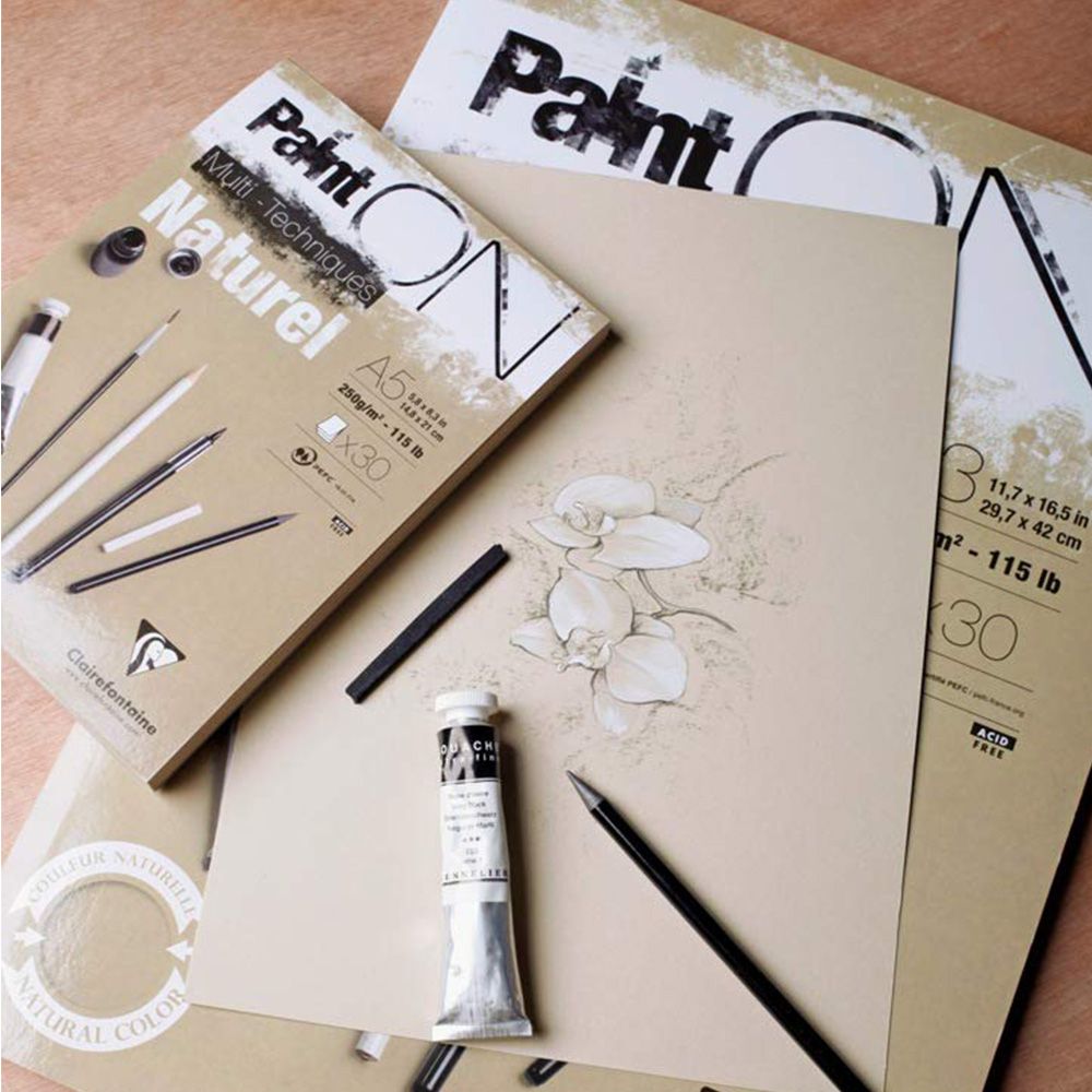 Блок-склейка "Paint'On" Naturel, А5, 250 г/м2, 30 листов - 2 Блок-склейка "Paint'On" Naturel, А5, 250 г/м2, 30 листов - 2