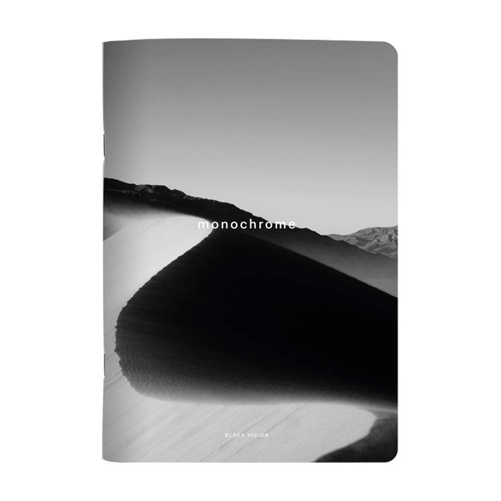 Тетрадь "Dune дюна", A5, 48 листов, клетка, скоба сбоку, черный