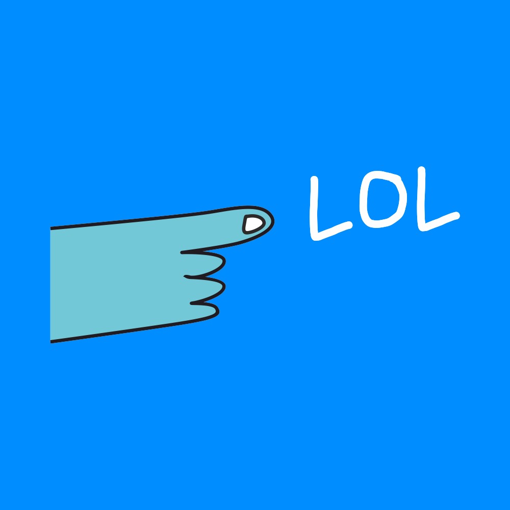 Бутылка для воды "LOL", 800 мл, прозрачный синий