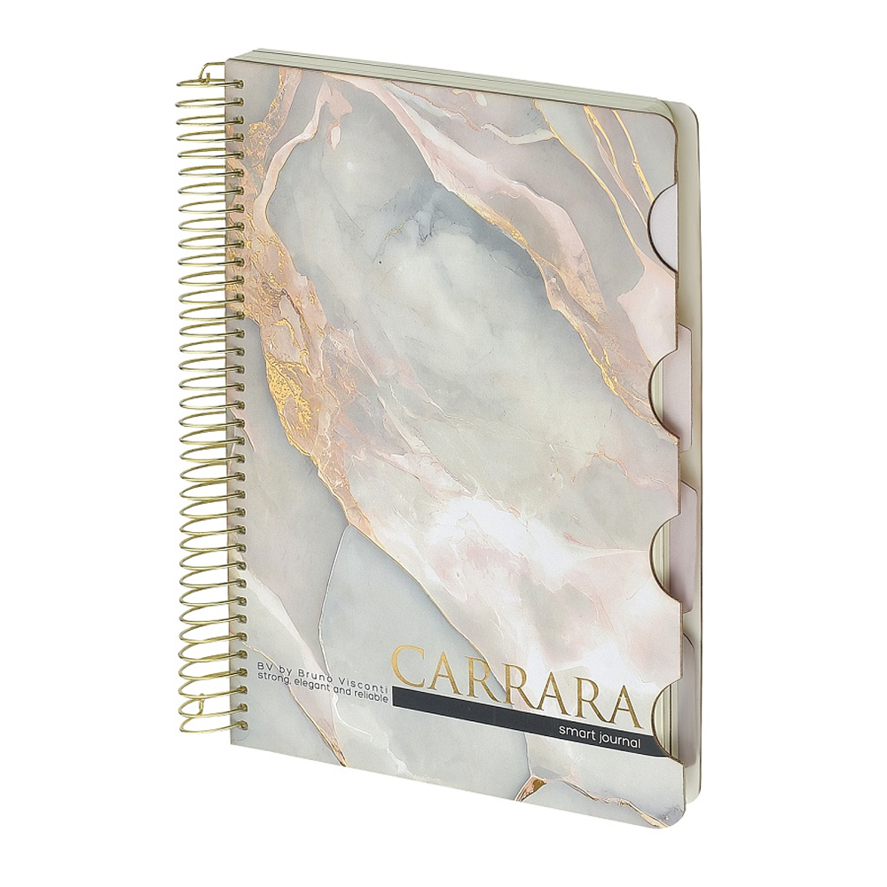 Книга записная "Carrarra", В5, 120 листов, клетка, линейка, точка, белый