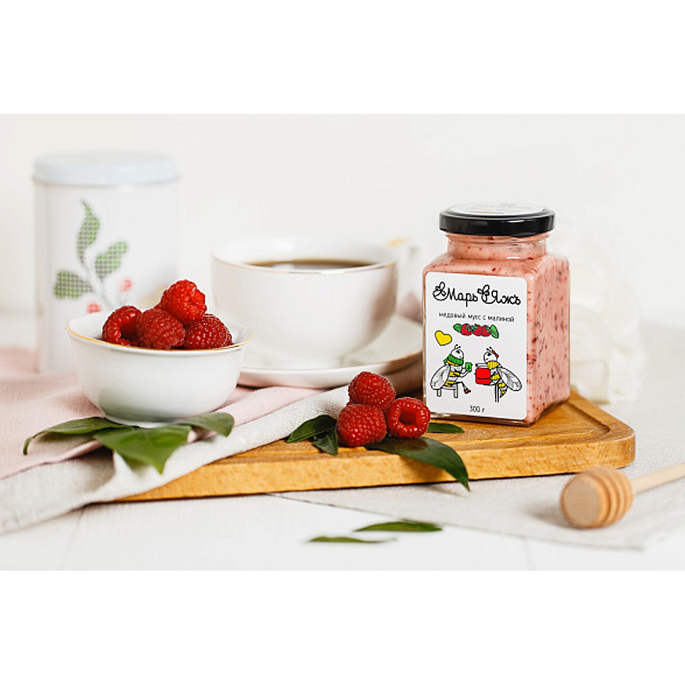 Медовый мусс "МарьЯжъ" с малиной, 300 гр 