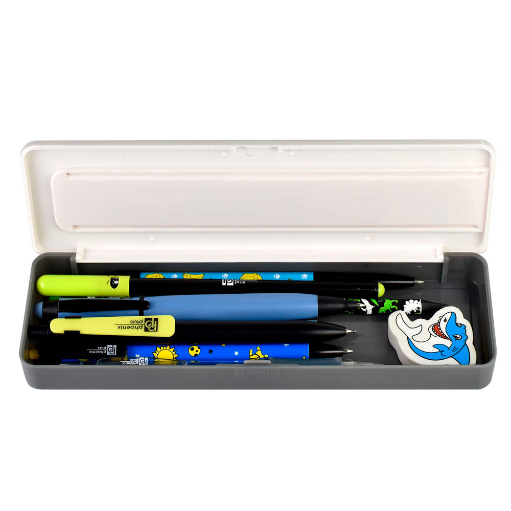 Пенал "Яркие будни", 1 отделение, серый - 5