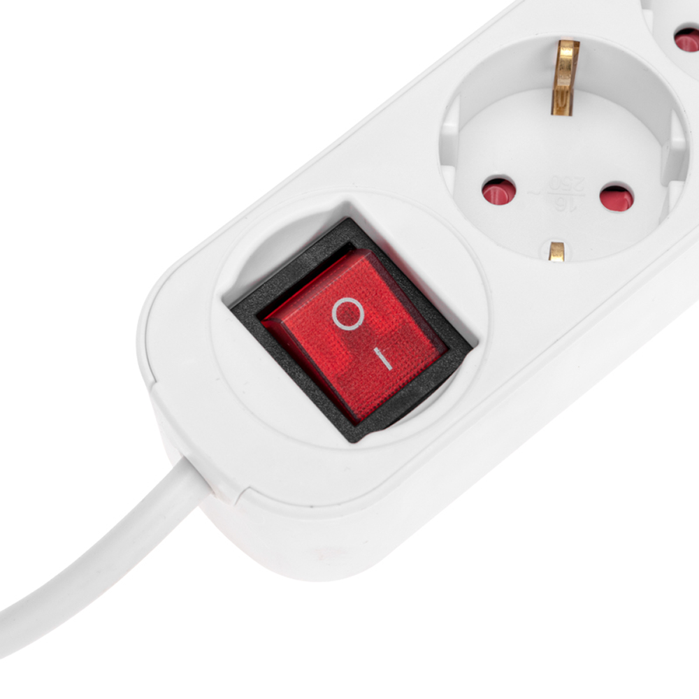 Удлинитель "Standard", 5 розеток, 2 USB, 16А, 1.5 м, белый