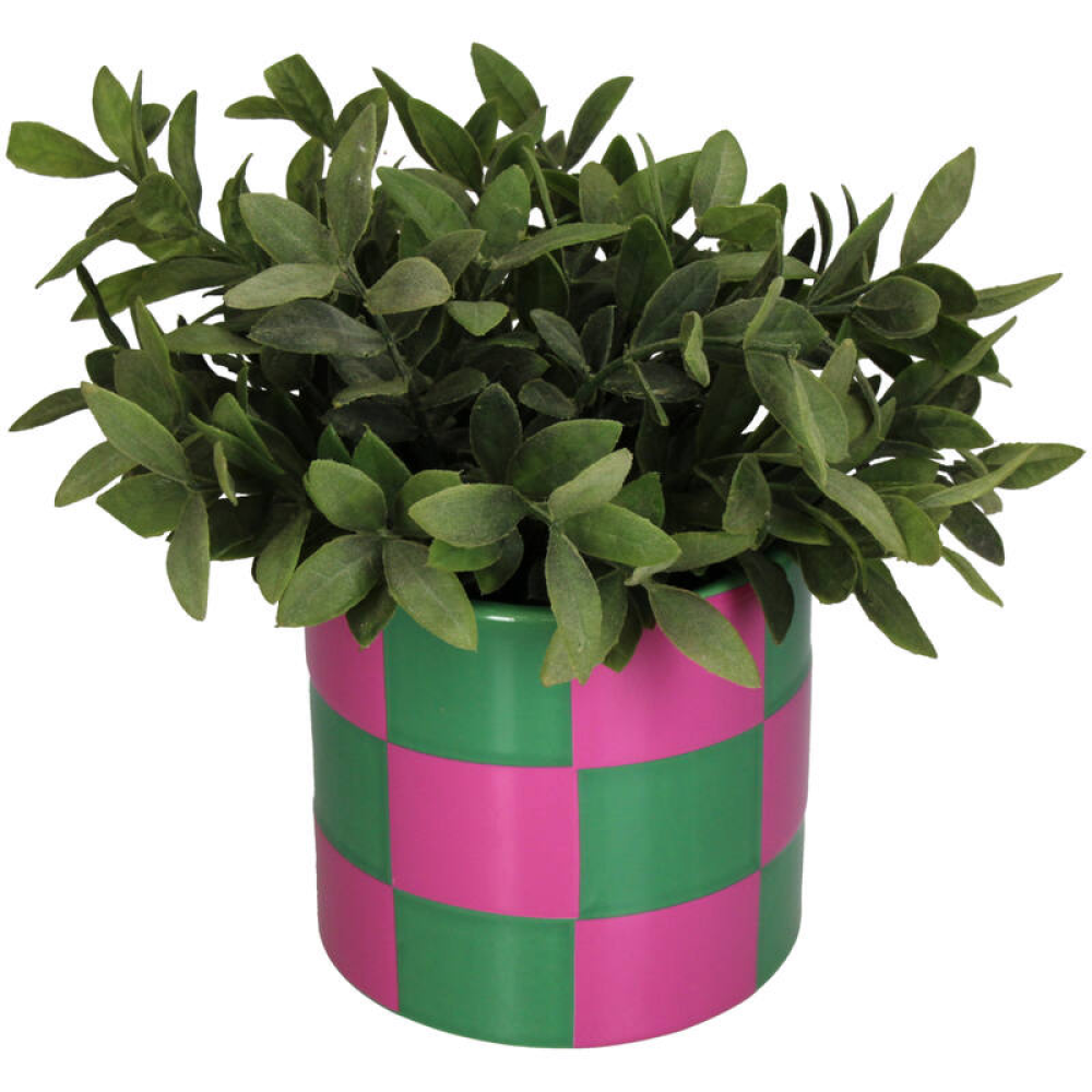 Кашпо "Blocks", доломит, розовый, зеленый - 3