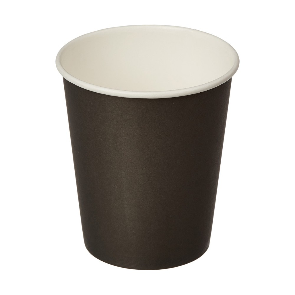 Стакан картонный 300 мл, 1 слой, 50 шт/упак, черный