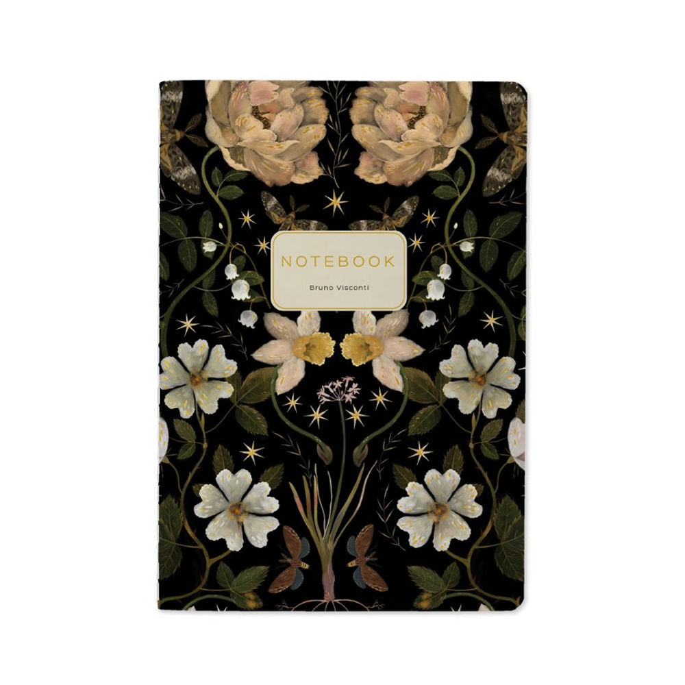 Тетрадь "Night Garden", A5, 40 листов, клетка, скоба сбоку, разноцветный