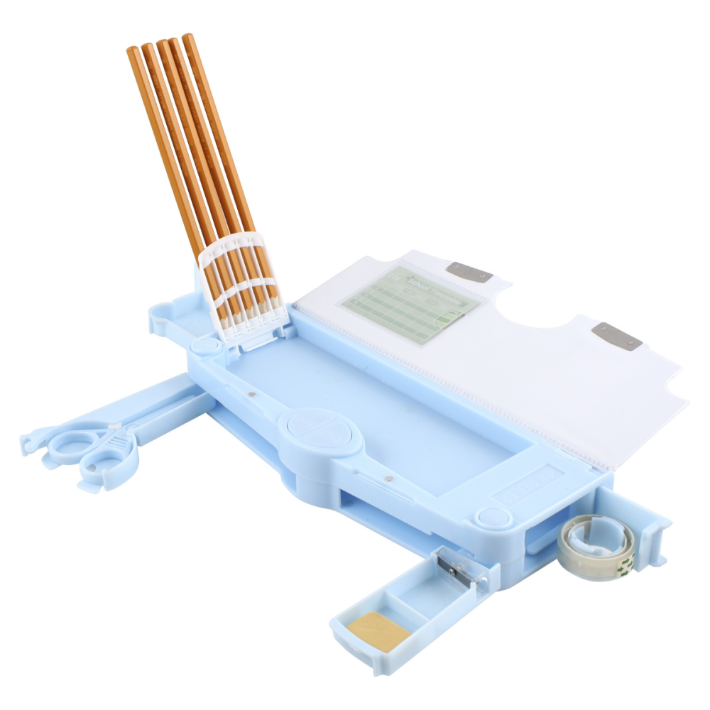 Пенал "Cat", с наполнением, 1 отделение, голубой - 4